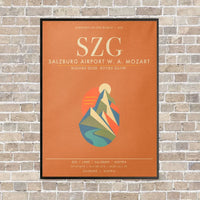 Thumbnail for Salzburg Airport SZG - Canvas Framed - Orange