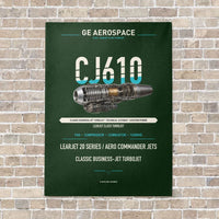 Thumbnail for CJ610 vertical canvas print - no frame - dark green background
