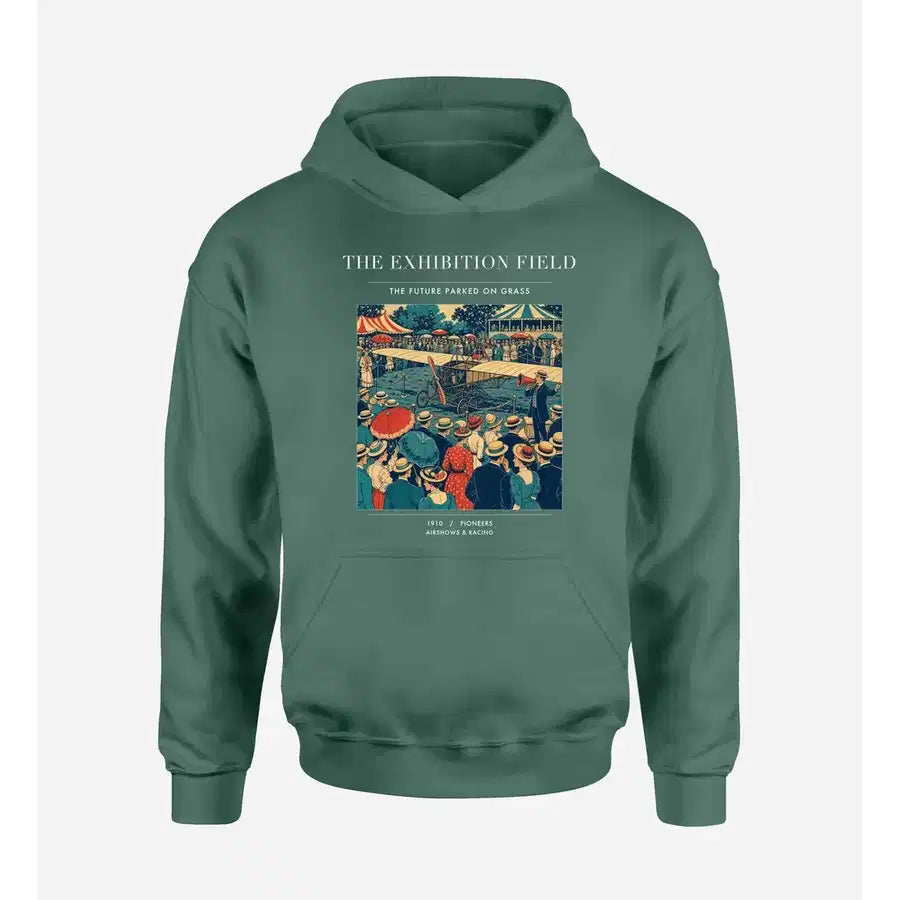 VINTAGE G4322 - The Exhibition Field - Premium Hoodie design on green premium