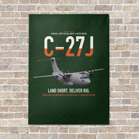 Thumbnail for C-27J Spartan vertical canvas print - no frame - dark green background