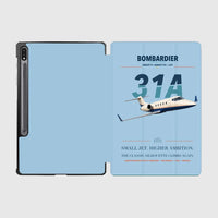 Thumbnail for Bombardier Learjet 31A design on light blue samsung tablet tablet case
