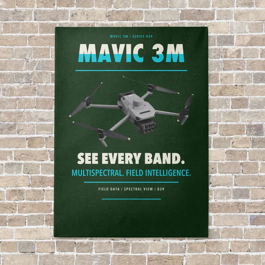 DJI Mavic 3 Multispectral vertical canvas print - no frame - dark green background
