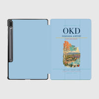 Thumbnail for Okadama Airport (OKD) design on light blue samsung tablet tablet case