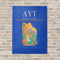 Thumbnail for Antalya Airport AYT - Canvas No Frame - Blue