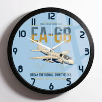 Thumbnail for EA-6B Prowler design on light blue framed wall clock