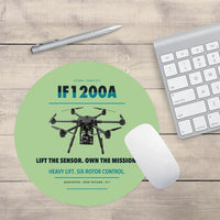 Thumbnail for Inspired Flight IF1200A design on light green round mouse pad
