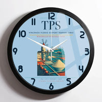 Thumbnail for Vincenzo Florio Airport Trapani-Birgi (TPS) design on light blue framed wall clock