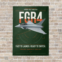 Thumbnail for Eurofighter Typhoon FGR4 vertical canvas print - no frame - dark green background