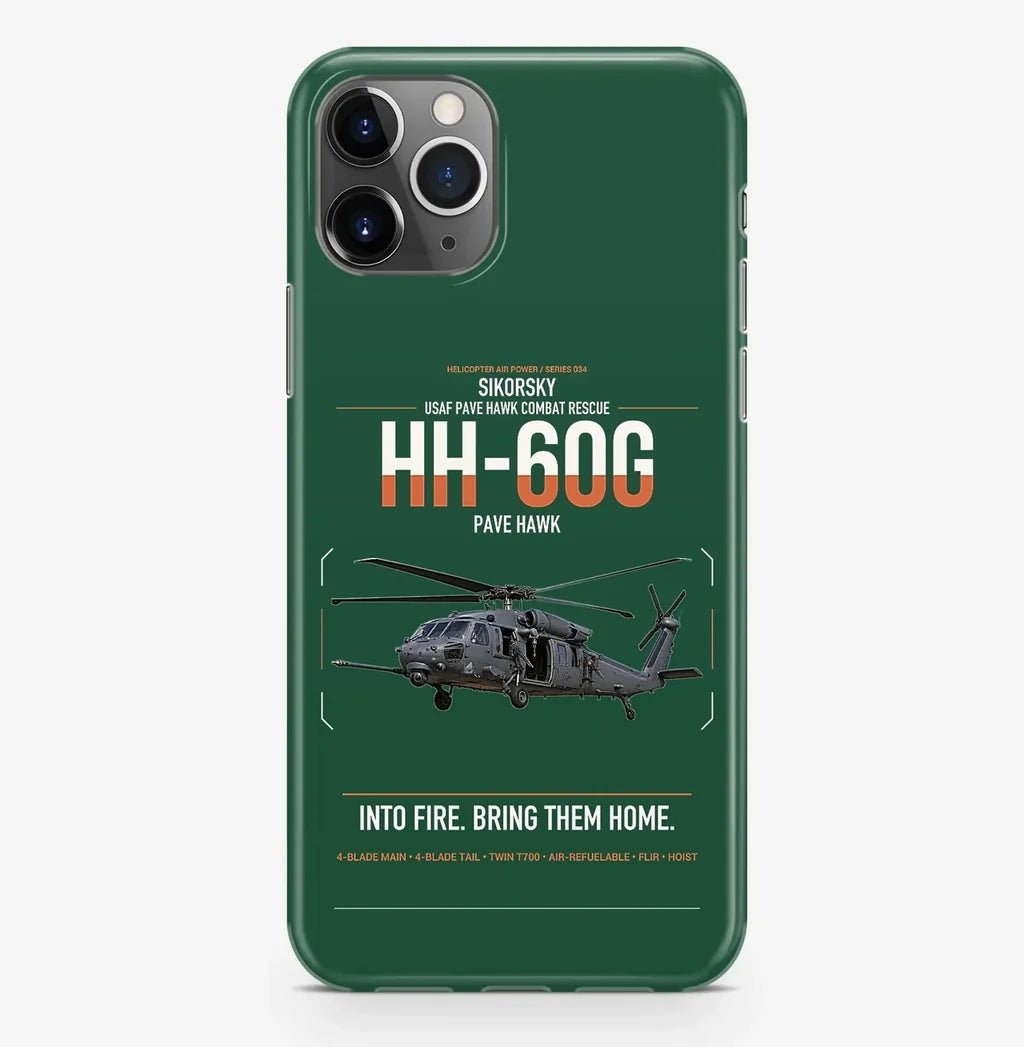 Sikorsky HH-60G Pave Hawk design on dark green magsafe iphone case, for iPhone Pro Max