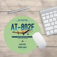 Thumbnail for Air Tractor AT-802F design on light green round mouse pad