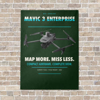 Thumbnail for DJI Mavic 3 Enterprise vertical canvas print - no frame - dark green background