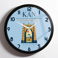 Thumbnail for Mallam Aminu Kano International Airport (KAN) design on light blue framed wall clock