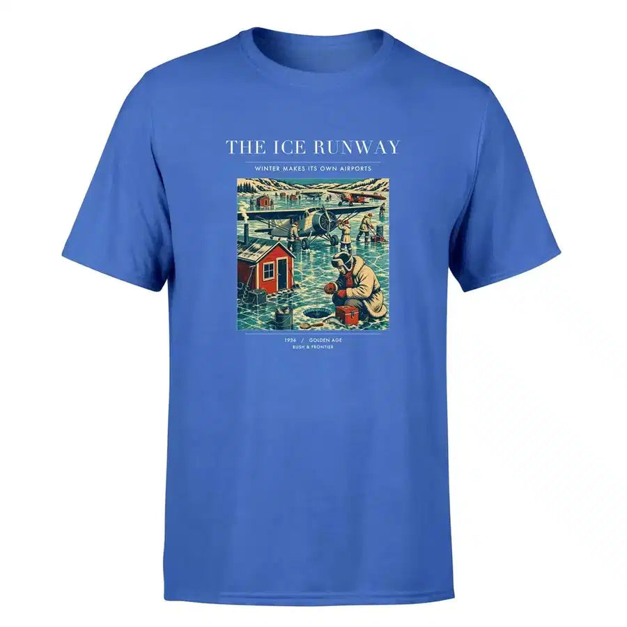 VINTAGE G4041 - The Ice Runway - Premium T-Shirt design on blue premium t shirt