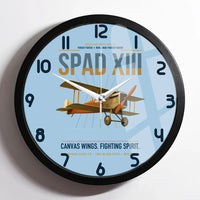 Thumbnail for SPAD XIII design on light blue framed wall clock