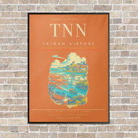 Thumbnail for Tainan Airport TNN - Canvas Framed - Orange
