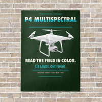 Thumbnail for DJI P4 Multispectral vertical canvas print - no frame - dark green background