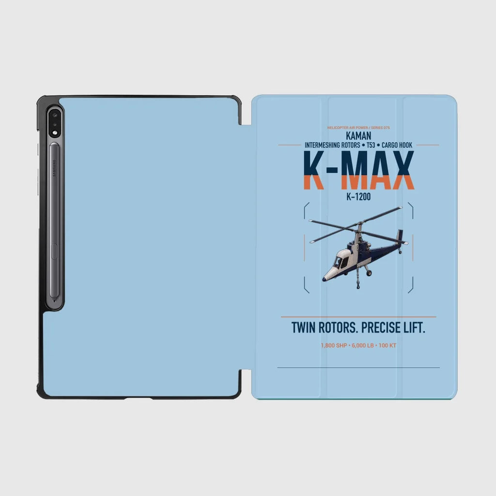 Kaman K-1200 K-MAX design on light blue samsung tablet tablet case