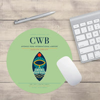 Thumbnail for Afonso Pena International Airport (CWB) design on light green round mouse pad