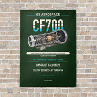 Thumbnail for CF700 vertical canvas print - no frame - dark green background