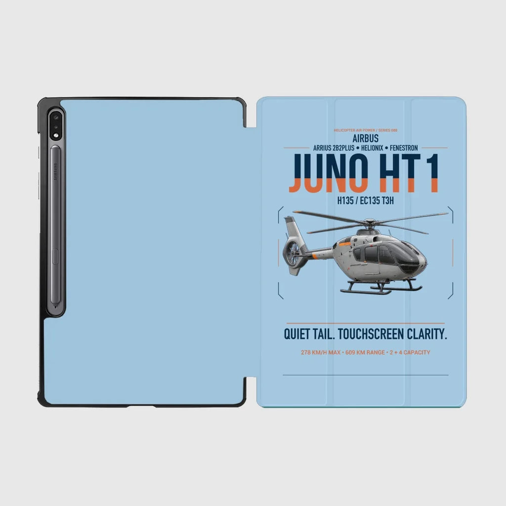 Airbus H135 Juno HT1 design on light blue samsung tablet tablet case
