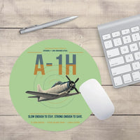 Thumbnail for A-1H Skyraider design on light green round mouse pad
