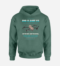 Thumbnail for Autel EVO II Dual 640T V3 design on green hoodie single side