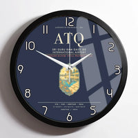 Thumbnail for Sri Guru Ram Dass Jee International Airport Amritsar ATQ Wall-Clock Framed - Navy Blue