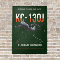 Thumbnail for KC-130J SUPER HERCULES vertical canvas print - no frame - dark green background