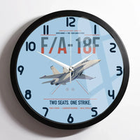 Thumbnail for F-A-18F Super Hornet design on light blue framed wall clock