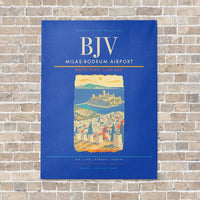 Thumbnail for Milas-Bodrum Airport BJV - Canvas No Frame - Blue
