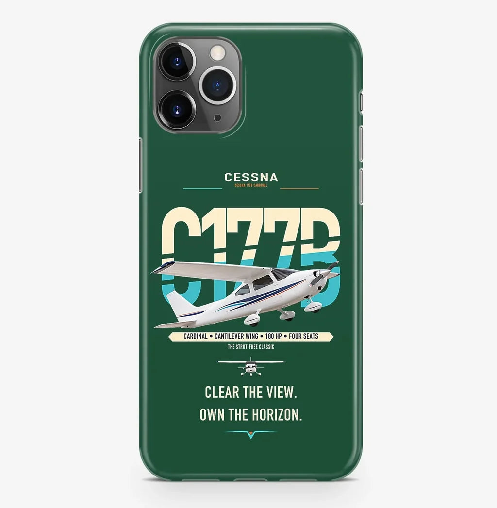 Cessna 177B Cardinal design on dark green magsafe iphone case, for iPhone Pro Max