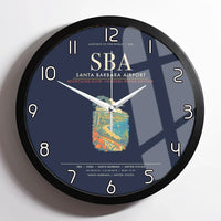 Thumbnail for Santa Barbara Airport SBA Wall-Clock Framed - Navy Blue