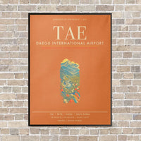 Thumbnail for Daegu International Airport TAE - Canvas Framed - Orange