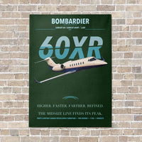 Thumbnail for Bombardier Learjet 60XR vertical canvas print - no frame - dark green background