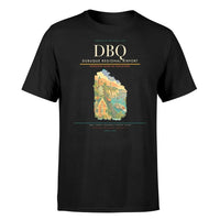 Thumbnail for Dubuque Regional Airport (DBQ) T-Shirt single-side front print in Black | dubuque-regional-airport-dbq-double-side-t-shirt