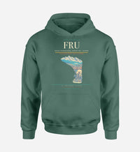 Thumbnail for Manas International Airport (FRU) design on green hoodie single-side print