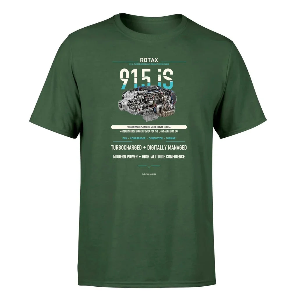 915 iS design on dark green single side