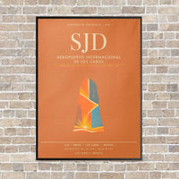 Thumbnail for Aeropuerto Internacional de Los Cabos SJD - Canvas Framed - Orange