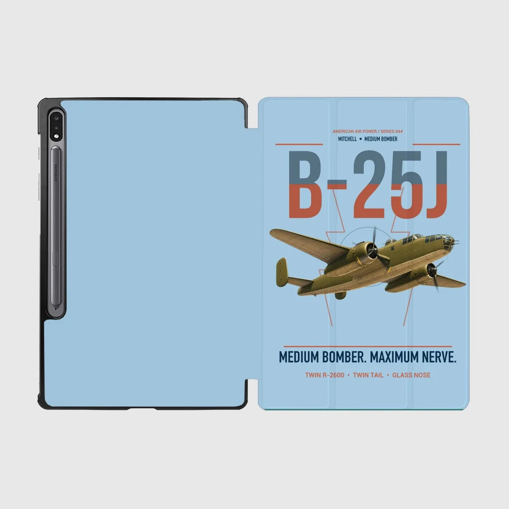 B-25J Mitchell design on light blue samsung tablet tablet case