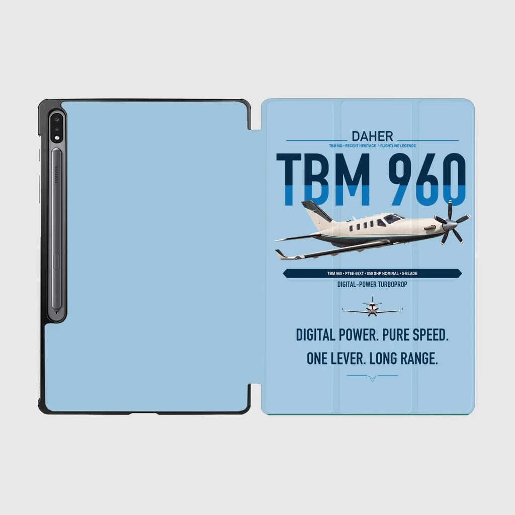 Daher TBM 960 design on light blue samsung tablet tablet case