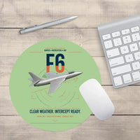 Thumbnail for Hawker Hunter F6 design on light green round mouse pad