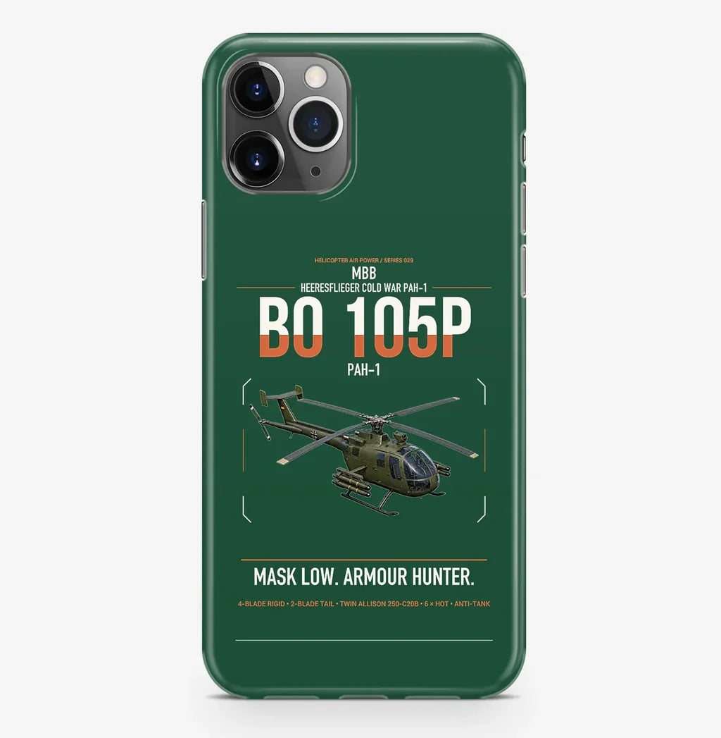 MBB BO 105P PAH-1 design on dark green magsafe iphone case, for iPhone Pro Max