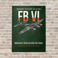 Thumbnail for de Havilland Mosquito FB VI vertical canvas print - no frame - dark green background