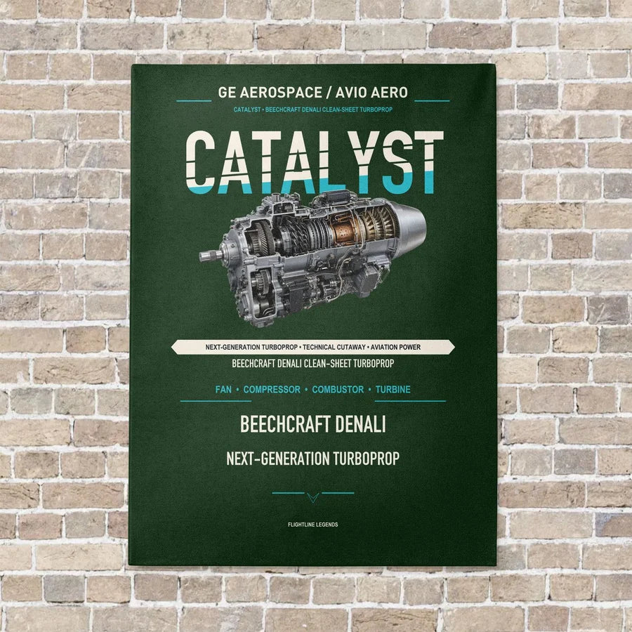 CATALYST vertical canvas print - no frame - dark green background