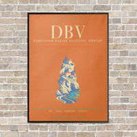 Thumbnail for Dubrovnik Ruer Boskovic Airport DBV - Canvas Framed - Orange