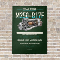 Thumbnail for M250-B17F vertical canvas print - no frame - dark green background