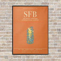 Thumbnail for Orlando Sanford International Airport SFB - Canvas Framed - Orange