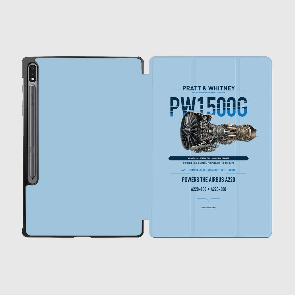 PW1500G design on light blue samsung tablet tablet case