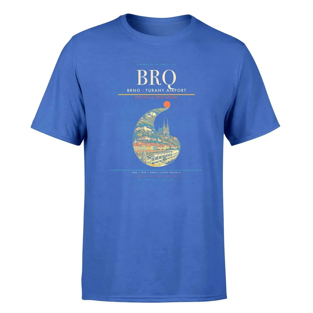 Brno Airport (BRQ) Premium T-Shirt Blue