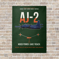 Thumbnail for AJ-2 Savage Tanker vertical canvas print - no frame - dark green background
